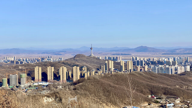 丹东元宝山八道沟方向远眺