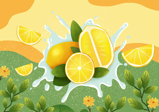 柠檬商业插画