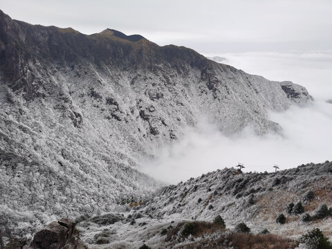 武功山雪景