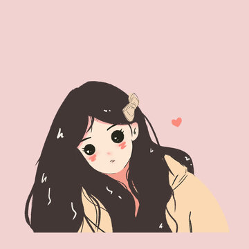小女孩插畫