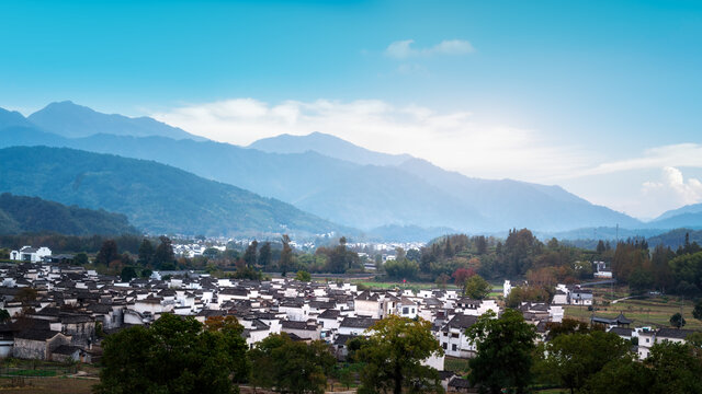 皖南山区乡村田园风光