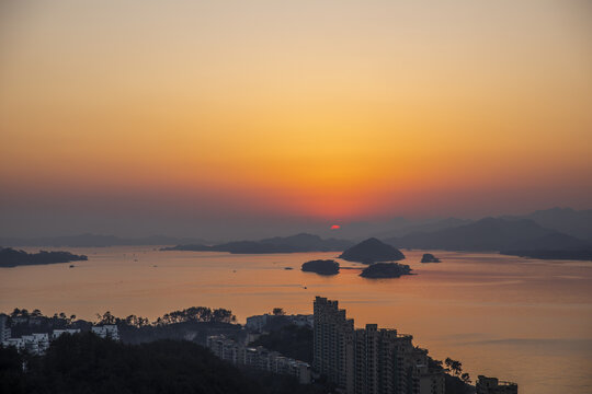 千岛湖夕阳