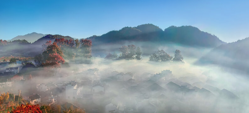 婺源石城全景图