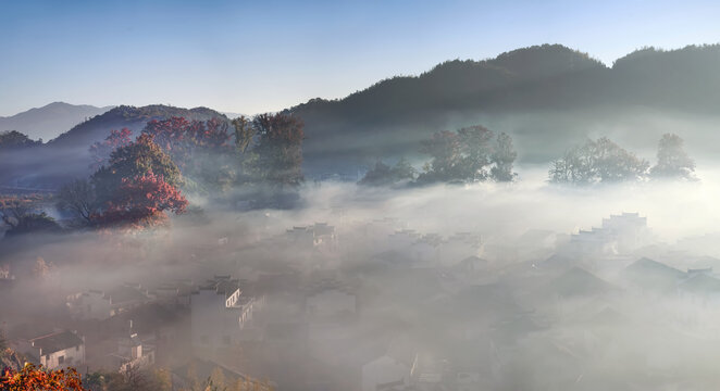 婺源石城全景图