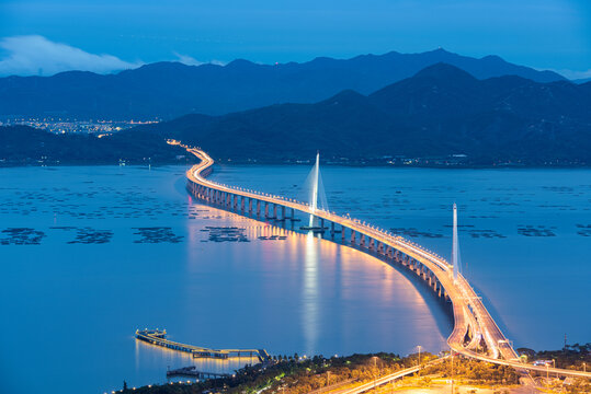 深圳湾跨海大桥夜景