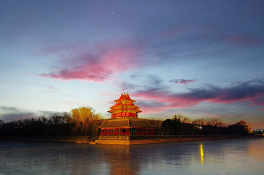 北京故宫角楼夜景