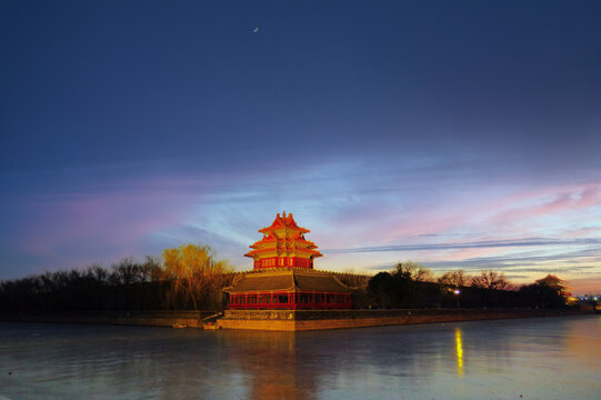 北京故宫角楼夜景