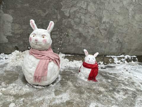 2023兔年雪人