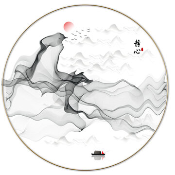 水墨中國風(fēng)裝飾畫