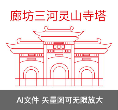 廊坊三河靈山寺塔