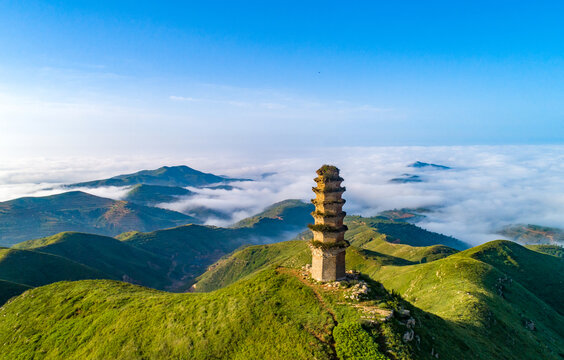 山西省稷王山稷王塔云海