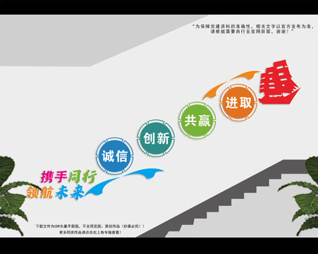 企業(yè)勵志樓梯文化墻