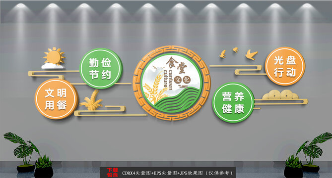 食堂文化墻