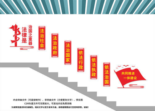 法治樓梯文化墻