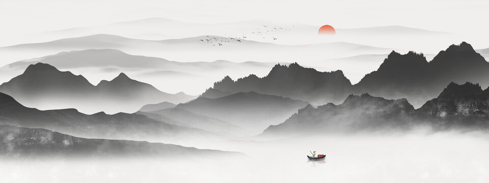 水墨山水畫