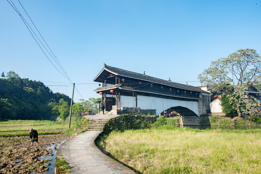 湖南省通道县坪坦古侗寨普济桥