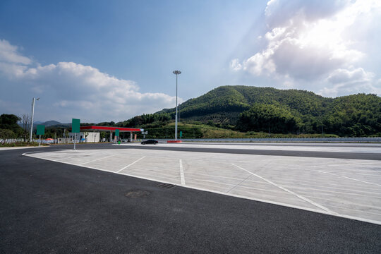 道路地面和城市景观