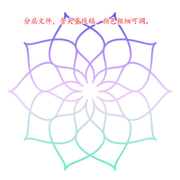 矢量花形