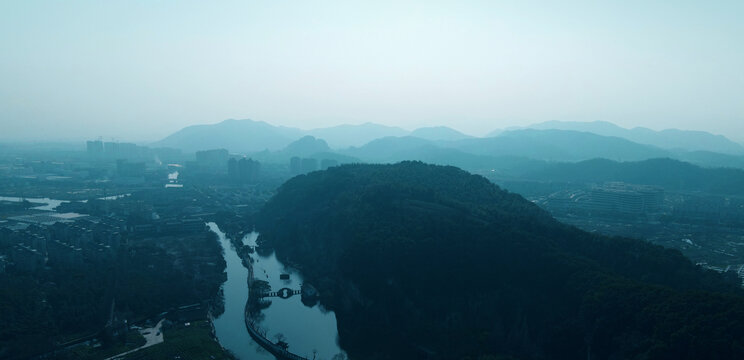 绍兴东湖景区航拍