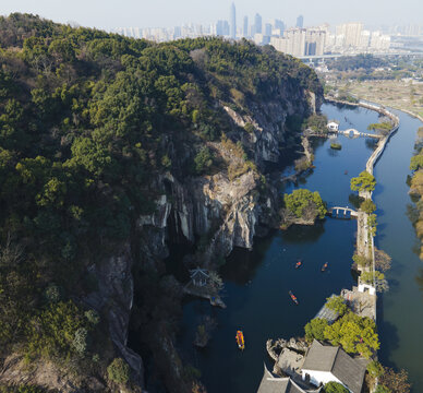 绍兴东湖景区航拍