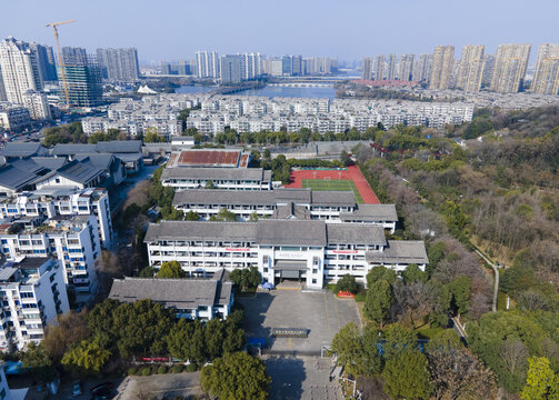 绍兴市蕺山中心小学航拍