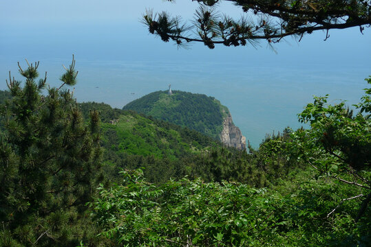 青岛崂山头春季风光