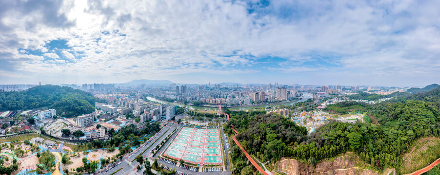 中国广东江门城市风光