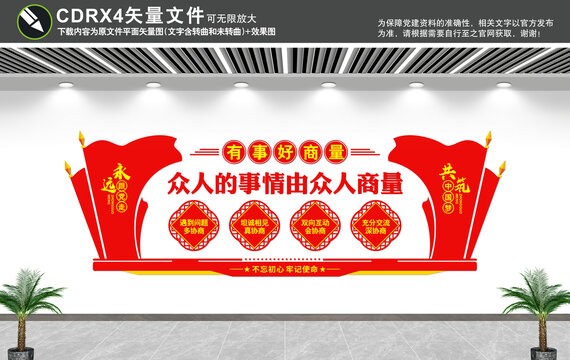 有事好商量文化墻