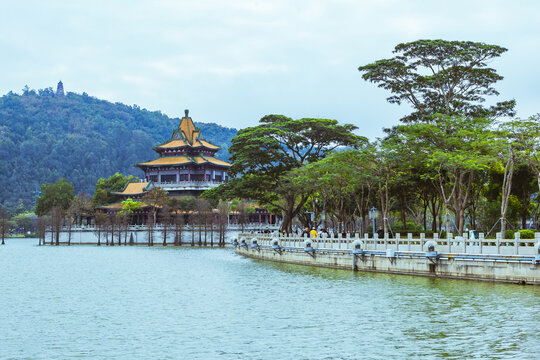 顺德顺峰山公园历史馆建筑风光