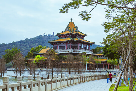 顺德顺峰山公园历史馆建筑风光