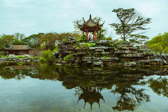 顺德顺峰山公园汀芷园清逸亭