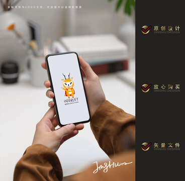 小鹿卡通logo