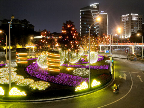 中山四路春节灯饰夜景