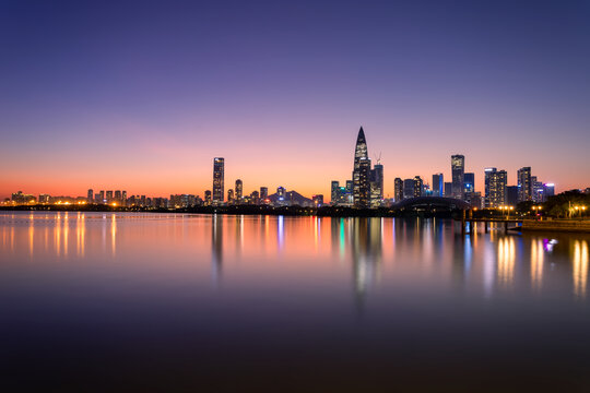 深圳湾后海天际线夜景2