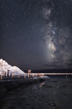 茶卡盐湖星空银河