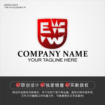 EW标志EW字母logo