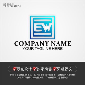 EW标志EW字母logo