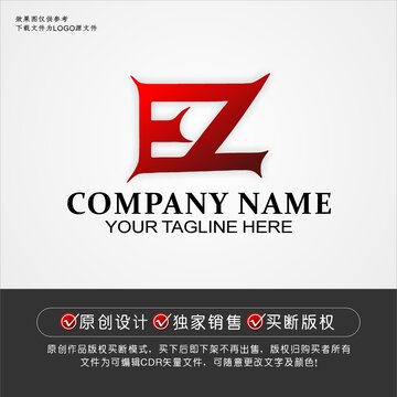 EZ标志EZ字母logo