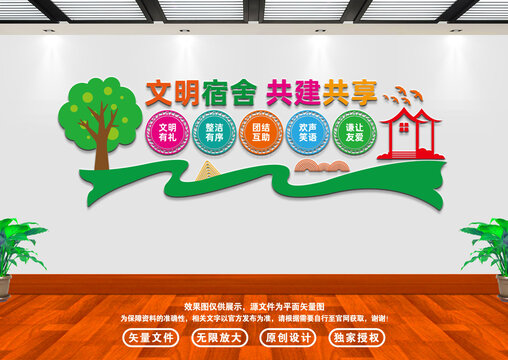 文明宿舍文化墻