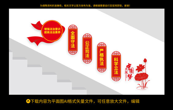 法治樓梯文化墻