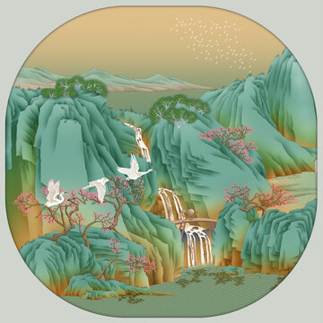 青綠山水春山圖