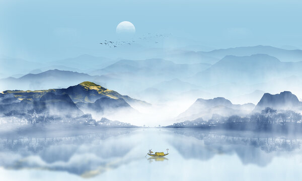 水墨山水畫