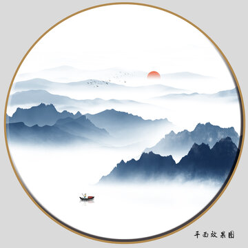 中式山水畫(huà)