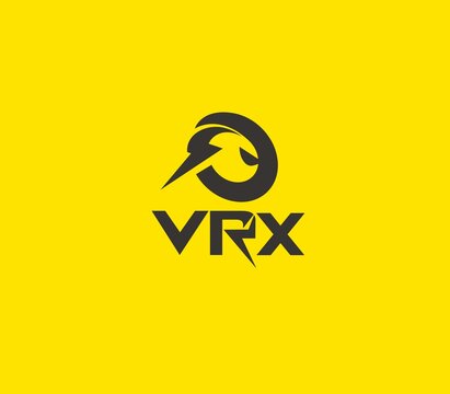 黄底变体字母VRX图标