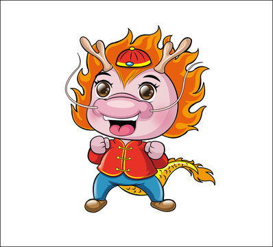 矢量小金龍卡通