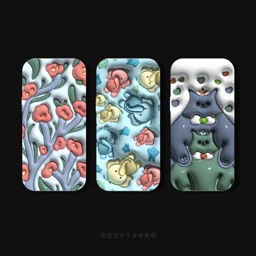 手機(jī)殼卡通小象小貓