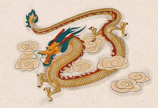 手繪龍插畫(huà)