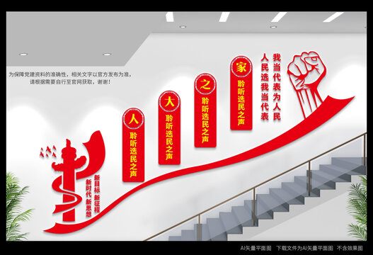人大之家樓梯間文化墻
