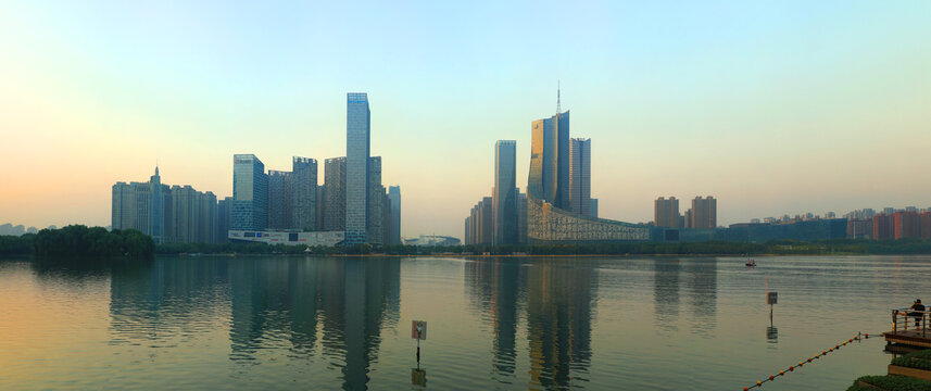 合肥天鹅湖全景