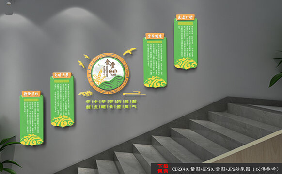 食堂樓梯文化墻